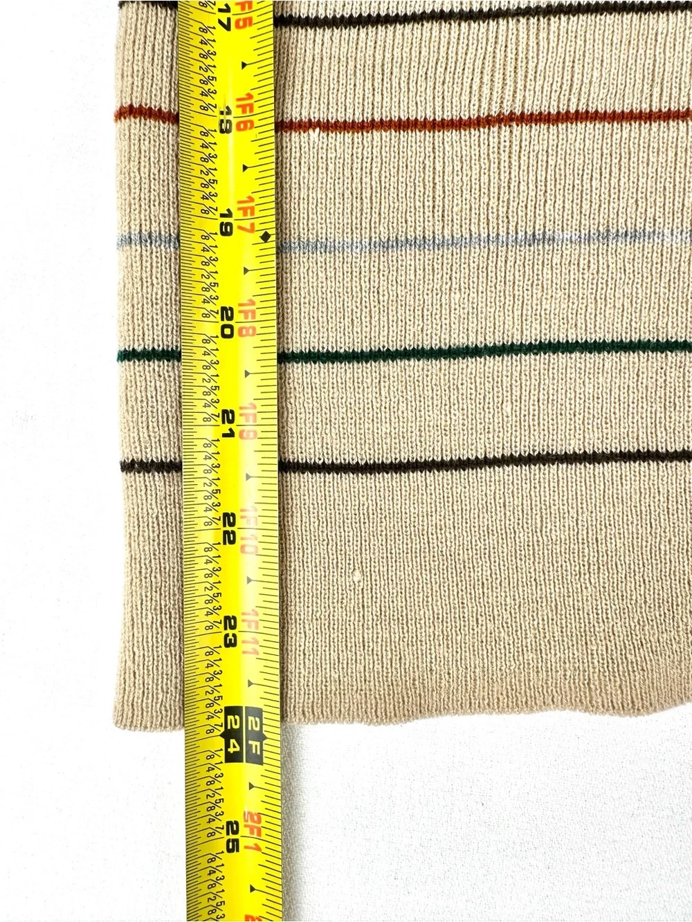 Alfie of California Polo Stripe Sweater Brown Vintage Retro